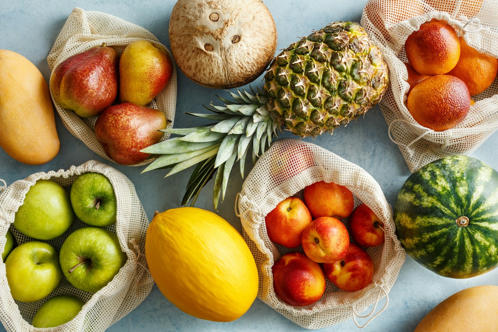 Various organic fruits